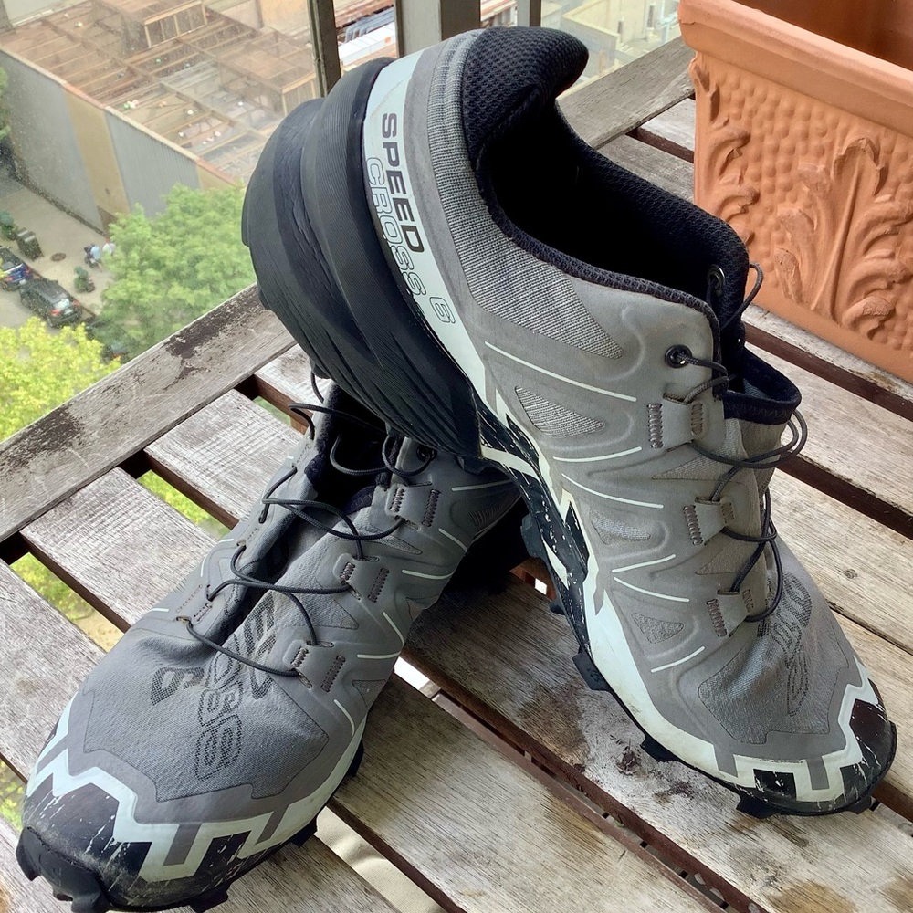 Salomon Speedcross 6 Men's Black and Gray Hiking Athletic Shoes Sz 9.5 - Picture 2 of 6